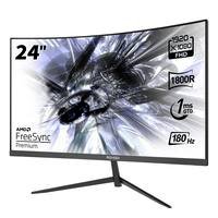 New 24" Curved Gaming Monitor, FHD 1080P, 180Hz Refresh Rate, 1ms Response, AMD FreeSync, Ultra-Slim Design, HDMI/DP, VESA Mountable #TikTokShopBacktoSchoolNew 24" Curved Gaming Monitor, FHD 1080P, 180Hz Refresh Rate, 1ms Response, AMD FreeSync, Ultra-Slim Design, HDMI/DP, VESA Mountable #TikTokShopBacktoSchool